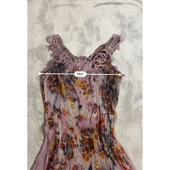 Vintage Silk Butterfly Fairy Princess Floral Top/Mini Dress - Picture 11 of 13